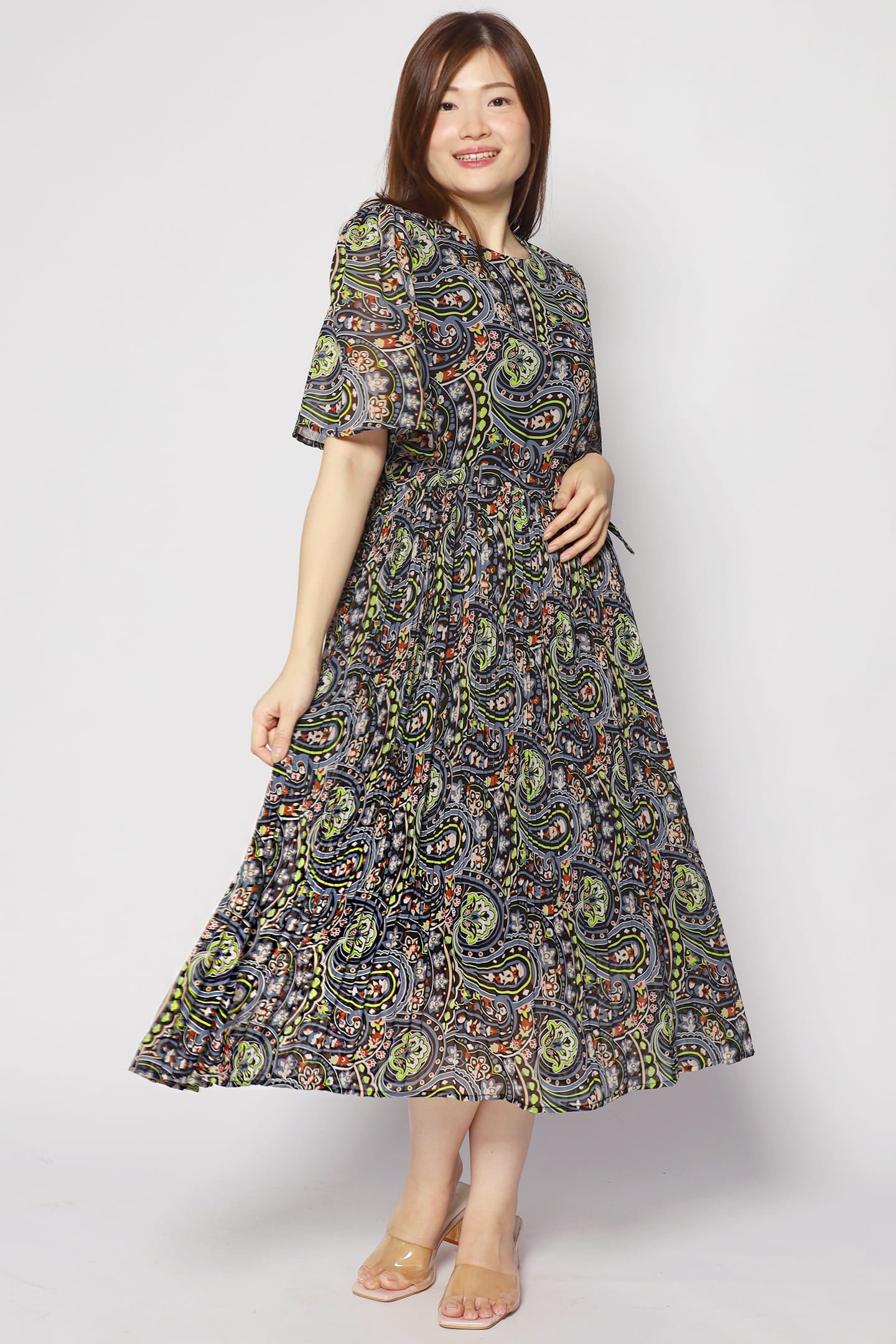 Annie Dress in Black Pastures