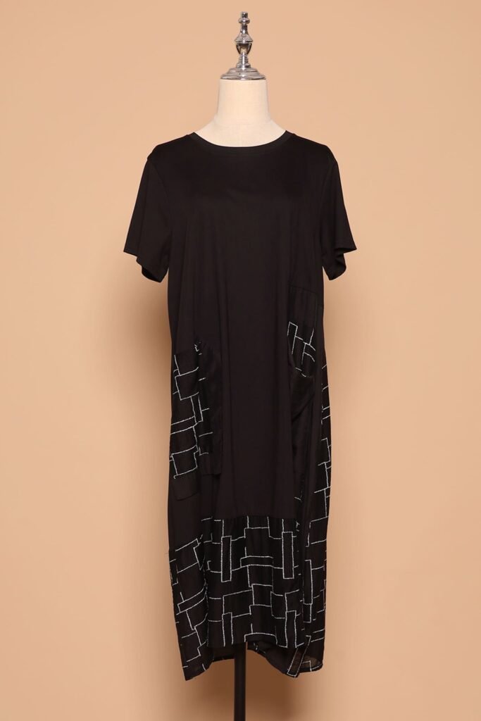 PO - Everly Squares Dress in Black
