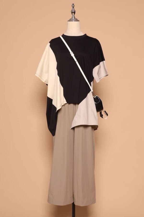 PO - Chun Colourblock Asymmetrical Top