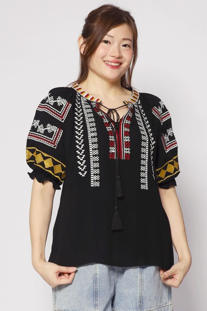 Hallie Boho Embroidered Top