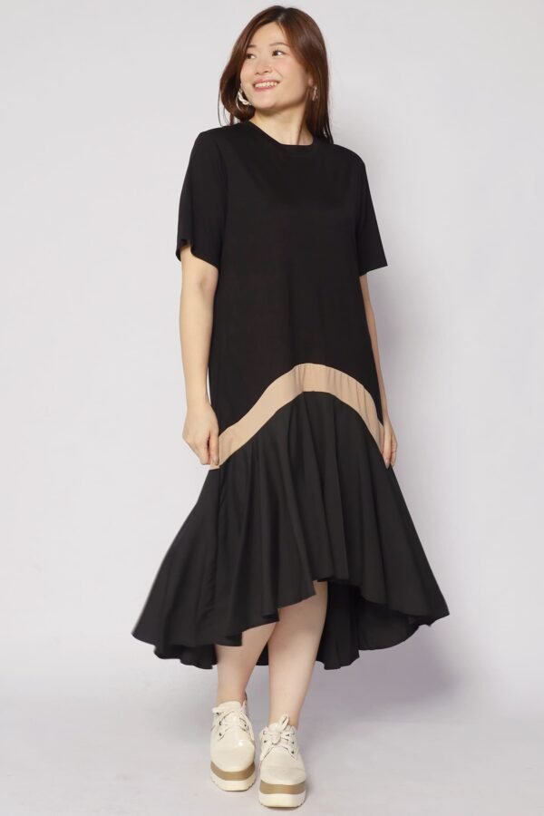 Leigh Colourblock Dress in Black