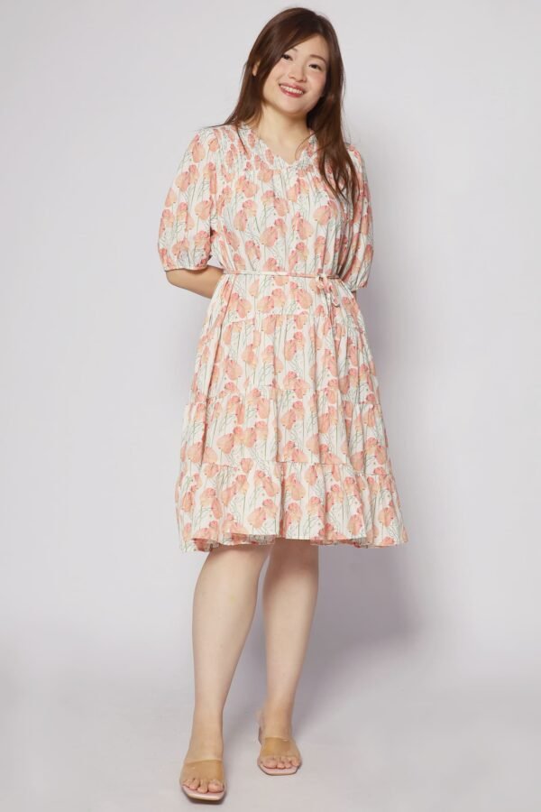 Melbourne Dress in Peach Spring