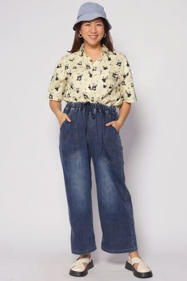 Onyx Denim Drawstring Pants