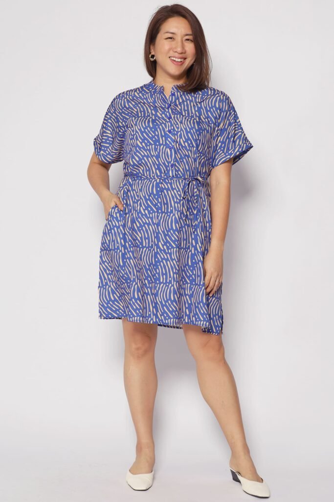 Penn Dress in Yellow Scribbles