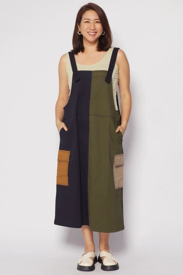 Phoenix Colourblock Pinafore Dress