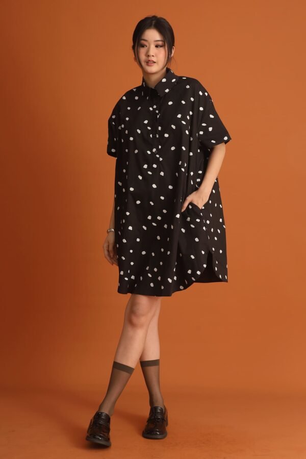 CHOSEN - Da Hee Polkadot Shirt Dress