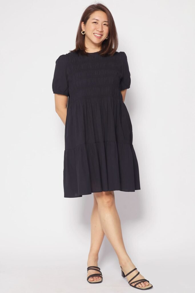 Sab Ruched Dress in Black
