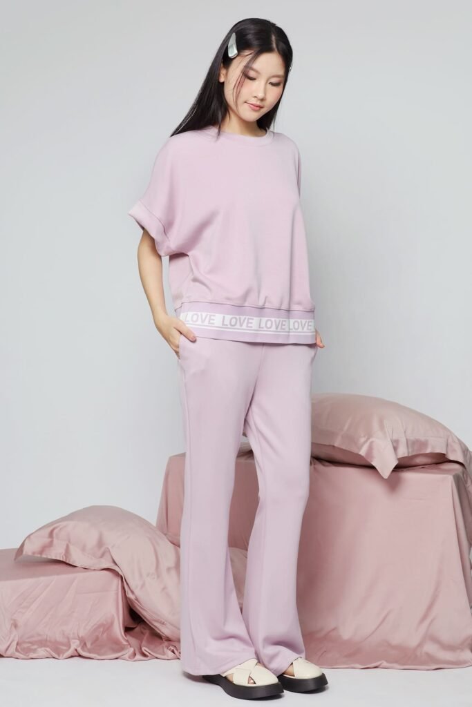 JOY - Saranghae 2 in 1 Top and Pants Set in Lilac Purple