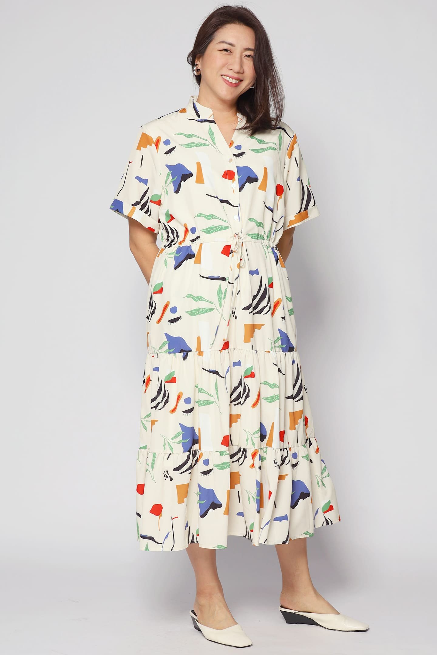 Vedette Dress in Crayola Strokes