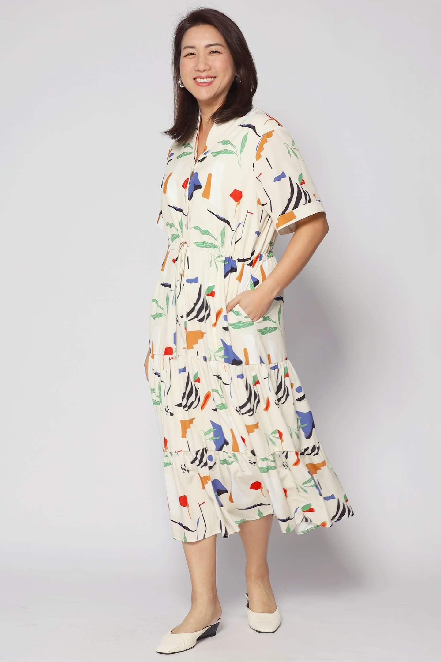 Vedette Dress in Crayola Strokes - Image 2